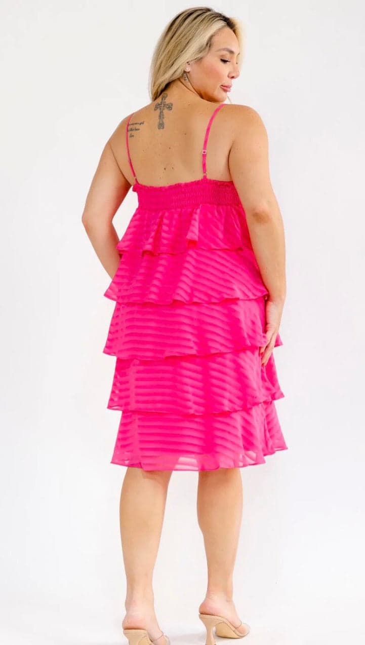 Barbie Energy Ruffle Dress - 1X - Thumbnail 2