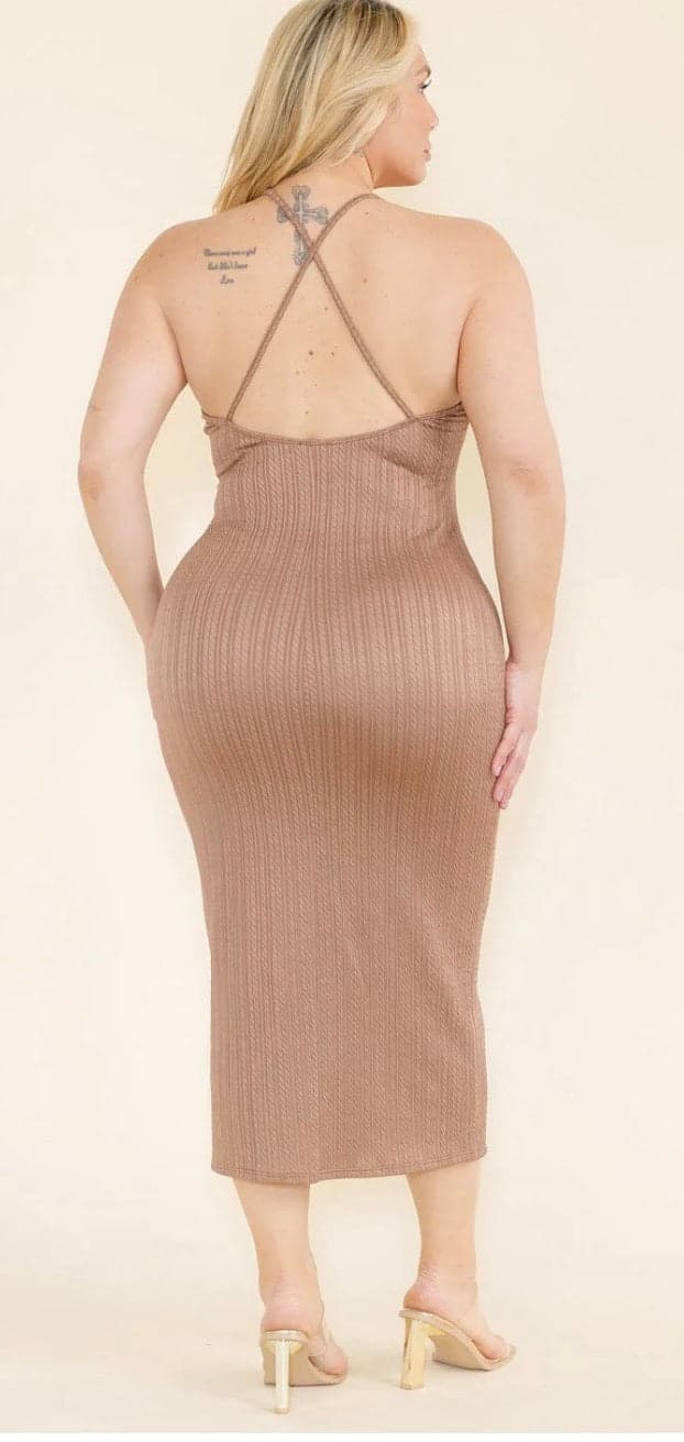 Caramel Curve Dress - 1X - Thumbnail 2
