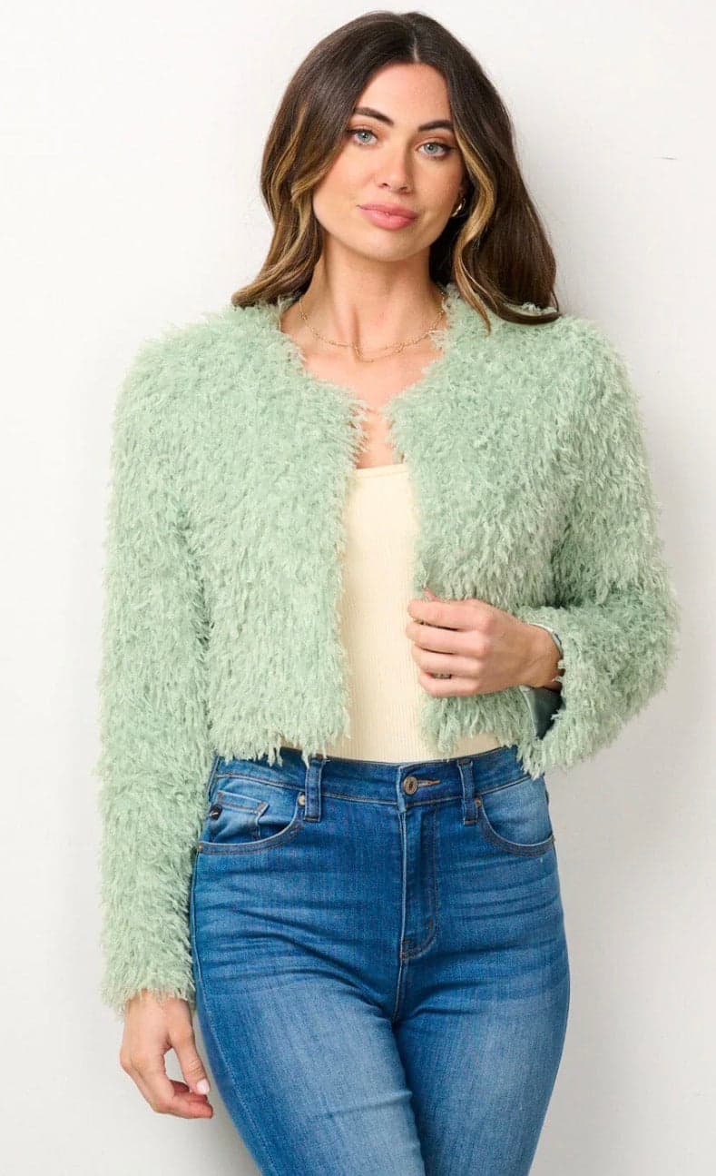 Buy The Paint In The Color Of Your Eyes Cropped Jacket - Medium