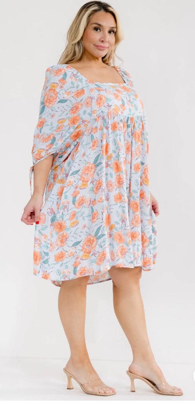 Peach Blossom Breeze Dress - 3X