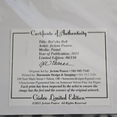 JoAnn Pearce Giclée Print Lot Limited Edition Numbered 2015 Billiards - Thumbnail 6
