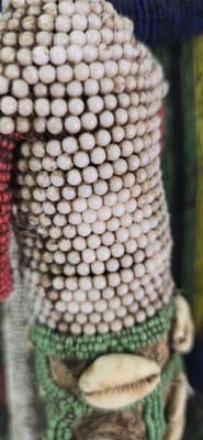 Yoruba beaded ceremonial crown altar headdress - Thumbnail 8