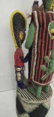 Yoruba beaded ceremonial crown altar headdress - Thumbnail 5