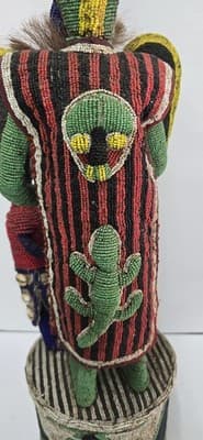 Yoruba beaded ceremonial crown altar headdress - Thumbnail 6