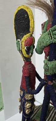 Yoruba beaded ceremonial crown altar headdress - Thumbnail 11