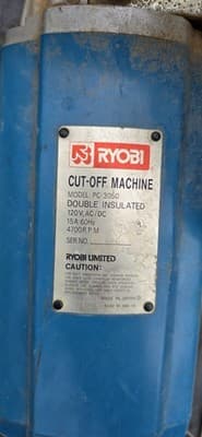 Ryobi Model PC-3050 Cut-Off Machine designed for heavy-duty metal cutting - Thumbnail 2