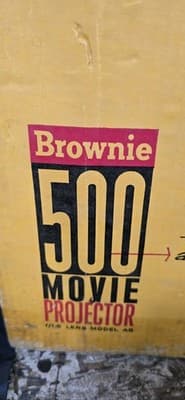 Kodak Brownie 500 8mm Desktop Movie Projector with Box Beige/Gray - Thumbnail 3