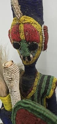 Yoruba beaded ceremonial crown altar headdress - Thumbnail 7