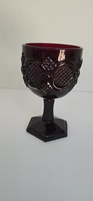 Avon Ruby Red Glass Glassware - Thumbnail 4