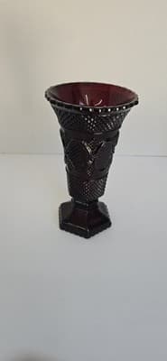 Avon Ruby Red Glass Glassware - Thumbnail 2