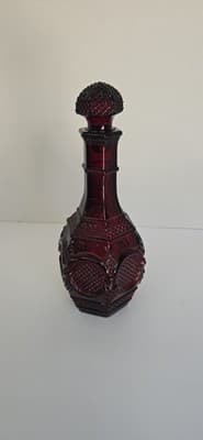 Avon Ruby Red Glass Glassware - Thumbnail 5