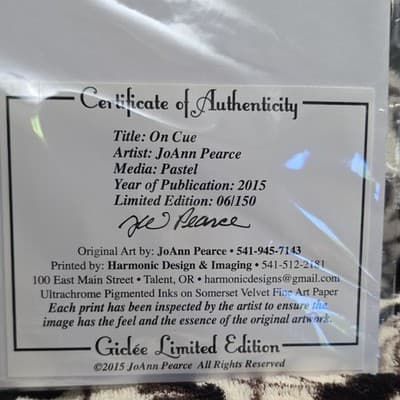 JoAnn Pearce On Cue Giclée Print Limited Edition Numbered 2015 Billiards - Thumbnail 3