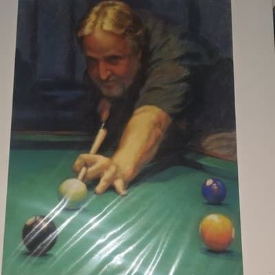 JoAnn Pearce Dueling Dan Giclée Print Limited Edition Numbered 2015 Billiards - Thumbnail 2