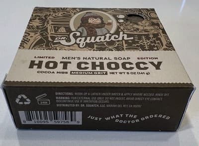 Dr. Squatch Hot Choccy (Chocolate) Limited Edition Bar Soap Medium Grit 5oz NIB! - Thumbnail 2