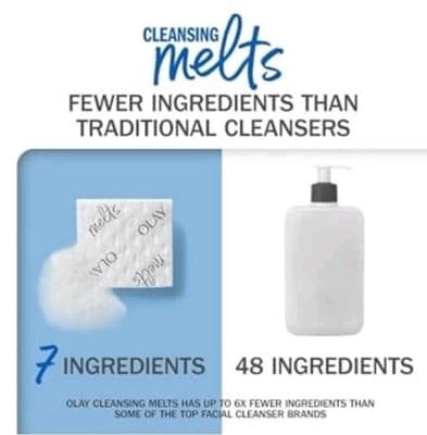 Olay Cleansing Melts Hyaluronic Daily Facial Cleanser 32 Pads Fragrance Free NIB - Thumbnail 7