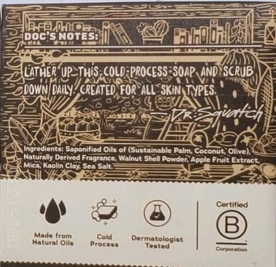 Dr Squatch Limited Edition Bar Soap Flannel Forest Light Grit 5oz - Thumbnail 2