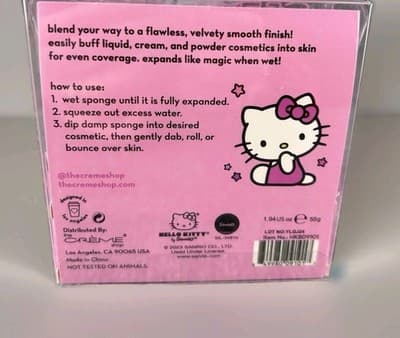 The Crème Shop x Hello Kitty Plush Blender Duo Makeup Sponges LE NIB NEW Sanrio! - Thumbnail 2