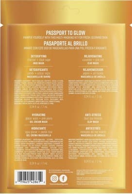 Freeman Passport To Glow Face Mask Set 4 Pack w Bonus Holder Travel Skincare New - Thumbnail 2