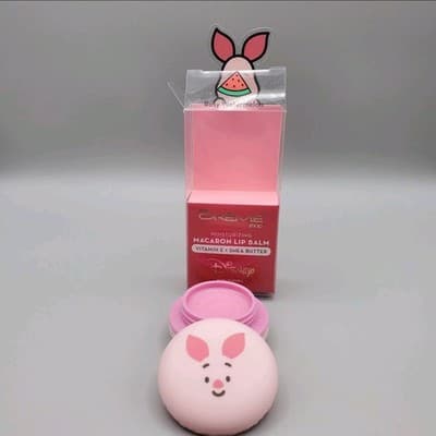 CREME SHOP DISNEY Piglet Winnie the Pooh Rosy Watermelon MACARON LIP BALM NIB - Thumbnail 7