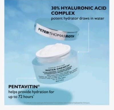 Peter Thomas Roth Water Drench Hyaluronic Cloud Cream Moisturizer .67oz NWOB New - Thumbnail 6