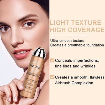 MEILURY Airbrush Spray Makeup Primer Long Lasting Moisturizing 2.36oz NIB NEW!!! - Thumbnail 4