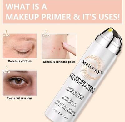 MEILURY Airbrush Spray Makeup Primer Long Lasting Moisturizing 2.36oz NIB NEW!!! - Thumbnail 6