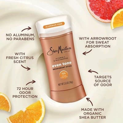 SheaMoisture Fresh Deodorant Stick 72H Odor Control Aluminum Free 2.6oz NEW!!! - Thumbnail 4
