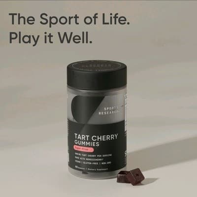 Tart Cherry Gummy Supplements 600mg - Workout Recovery Sugar Free - 60 Gummies - Thumbnail 9