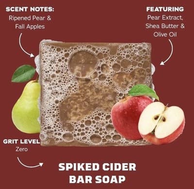 Dr. Squatch Spiked Cider Bar Soap Limited Edition Zero Grit Natural Soap NIB NEW - Thumbnail 2
