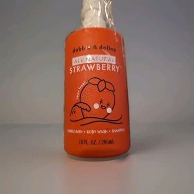 Dabble & Dollop Strawberry Body Wash 10oz All Natural Tear Free Kids NEW Natural - Thumbnail 2