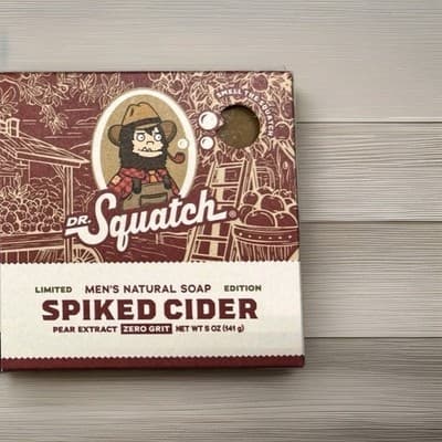 Dr. Squatch Spiked Cider Bar Soap Limited Edition Zero Grit Natural Soap NIB NEW - Thumbnail 4
