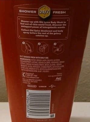 Old Spice Super Mario Bros Movie Brooklyn Bounce Body Face Wash 24oz NEW Yoshi!! - Thumbnail 5