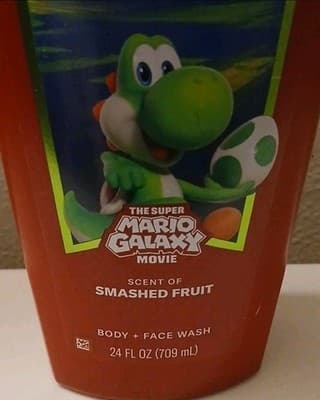 Old Spice Super Mario Bros Movie Brooklyn Bounce Body Face Wash 24oz NEW Yoshi!! - Thumbnail 3