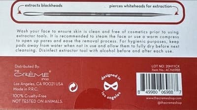 The Crème Shop What Acne Clear Complexion Extraction Kit Pads Tool NIB NEW!!! - Thumbnail 7