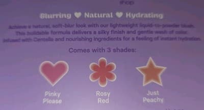 The Crème Shop Soft Blur Liquid Blush Set of 3 Centella Infused NIB Sealed NEW!! - Thumbnail 6
