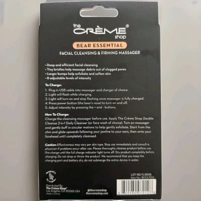 The Crème Shop Bear Essential Facial Cleansing Firming Massager Pink NIB NEW!!! - Thumbnail 2