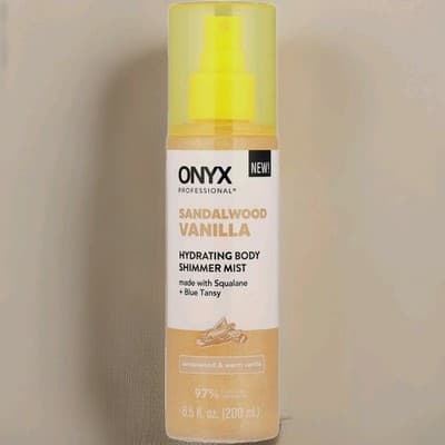 Onyx Professional Sandalwood Vanilla Hydrating Body Shimmer Mist 6.5oz Glitter! - Thumbnail 2