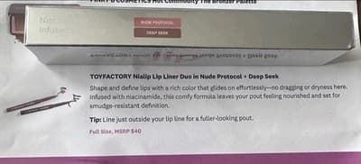 NIA Lip Liner Duo Kit Nude Protocol Deep Seek Niacinamide Sealed NIB NEW Blend!! - Thumbnail 2