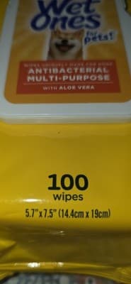 Wet Ones For Pets Antibacterial Dog Wipes Tropical Splash 100 Ct NEW Sealed!!! - Thumbnail 3