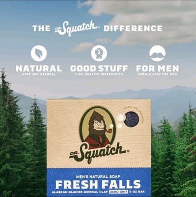 Dr Squatch Fresh Falls Natural Bar Soap Zero Grit Handmade Soap NIB NEW Men - Thumbnail 3