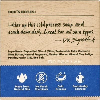 Dr Squatch Fresh Falls Natural Bar Soap Zero Grit Handmade Soap NIB NEW Men - Thumbnail 4