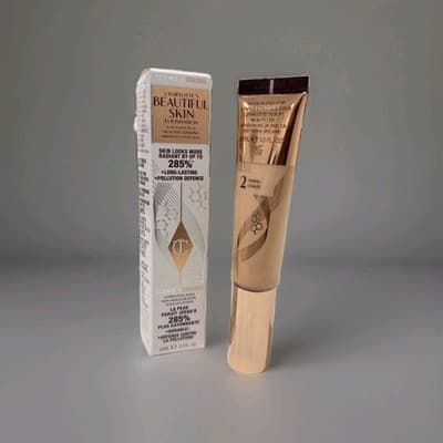 Charlotte Tilbury Beautiful Skin Foundation 2 Warm Hydrating Medium Authentic!! - Thumbnail 5