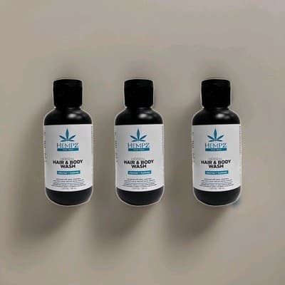 Hempz For Men Hair & Body Wash Travel Size 2.25oz Lot of 3 NEW NWOB Fresh!