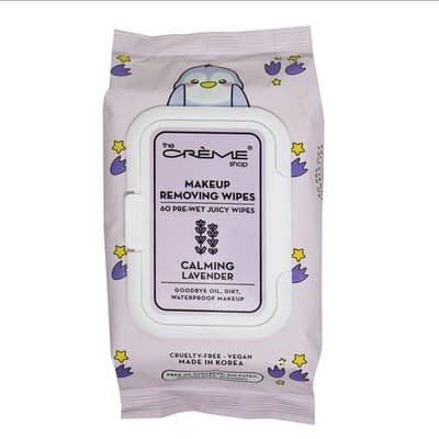 The Crème Shop Juicy Makeup Removing Wipes Calming Lavender 60 Ct K Beauty NEW