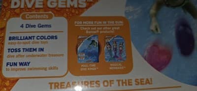 Banzai Precious Diving Gems 4 Pack Pool Dive Toys Underwater Treasure NEW NIP!!! - Thumbnail 3