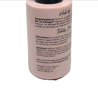Donna's Recipe Strength Hair Oil 1.7oz 50mL 18 Natural Oils Blend Sealed NEW!!! - Thumbnail 6