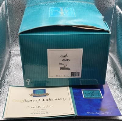 WDCC Walt Disney's Donald's Debut in The Wise Little Hen Donald Duck w/COA & Box - Thumbnail 2