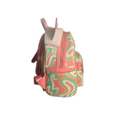 Disney Parks Loungefly Mickey Mouse Retro Swirl Mini Backpack Pink Green NWT - Thumbnail 3