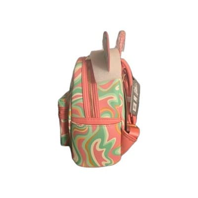 Disney Parks Loungefly Mickey Mouse Retro Swirl Mini Backpack Pink Green NWT - Thumbnail 2
