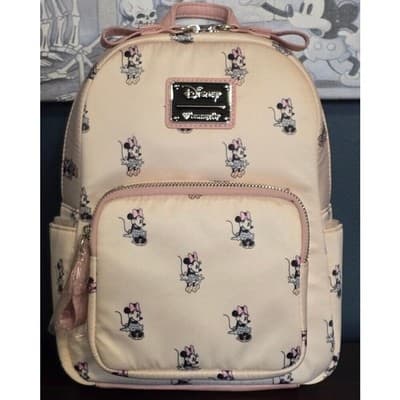 Loungefly Disney Minnie Mouse Cloth Backpack and Wallet - Thumbnail 3